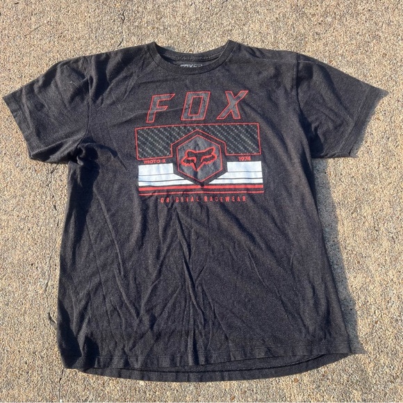 Fox Men's Black and Red Graphic Tee - Picture 1 of 5
